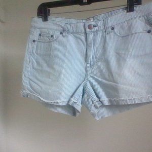 J Crew size 29 white blue stripe shorts